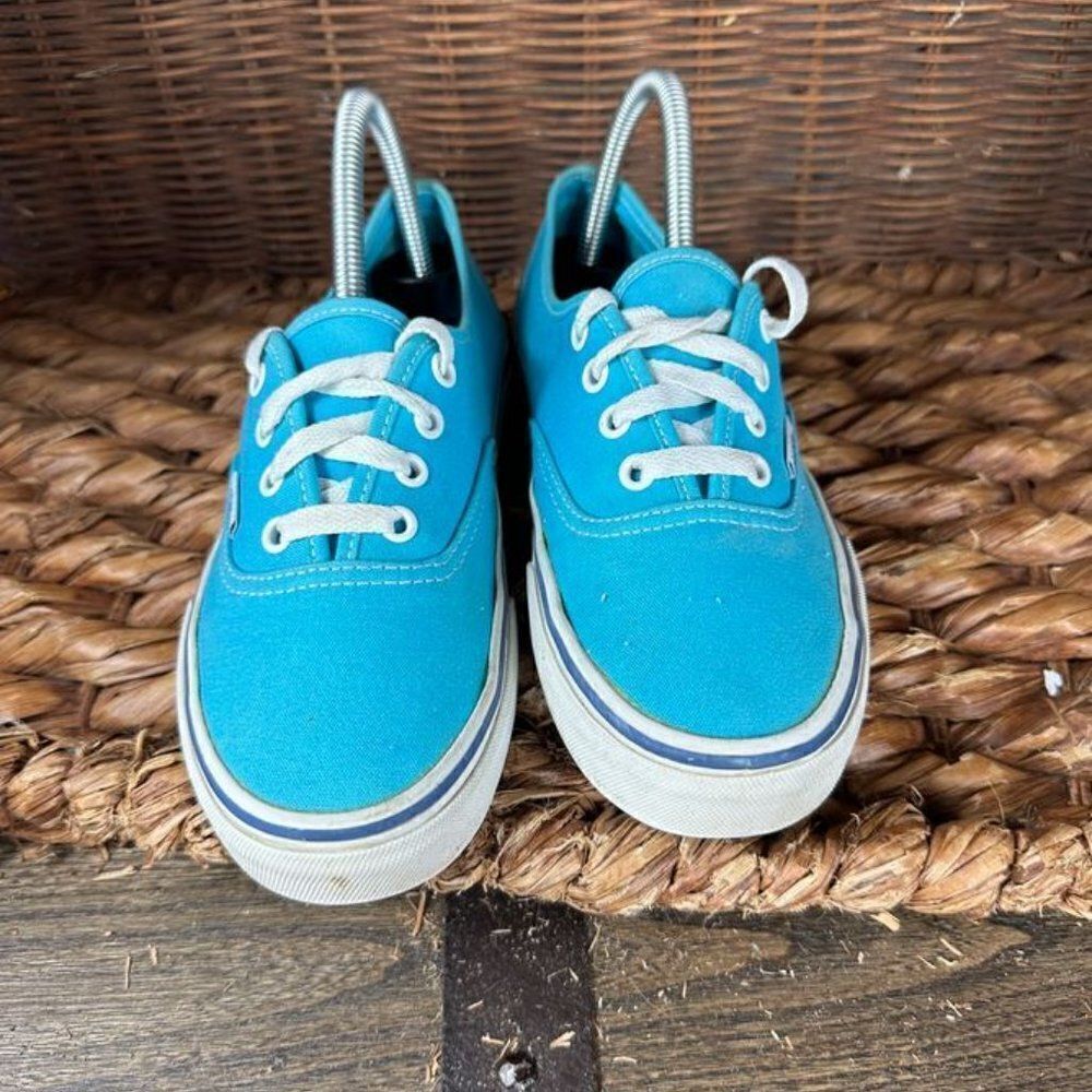 Vans Sz 5.5 Men's Blue Lace Up Low Top Sneakers - Picture 3 of 7